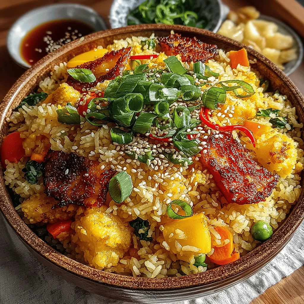 The allure of a vibrant, colorful dish is hard to resist, especially when it’s both delicious and nutritious. Sizzling Rainbow Veggie Fried Rice is not just a feast for the eyes, but also a wholesome meal that combines the goodness of mixed vegetables with the comforting texture of jasmine rice. This article delves into the essence of this delightful recipe, exploring its ingredients, preparation techniques, and the health benefits it offers. Whether you're a busy professional or a culinary enthusiast, this dish promises to be a quick and satisfying addition to your meal repertoire.