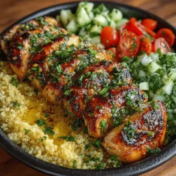 Zesty Lemon Herb Grilled Chicken with Quinoa