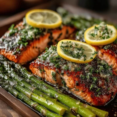 Zesty Lemon Herb Sheet Pan Salmon with Asparagus