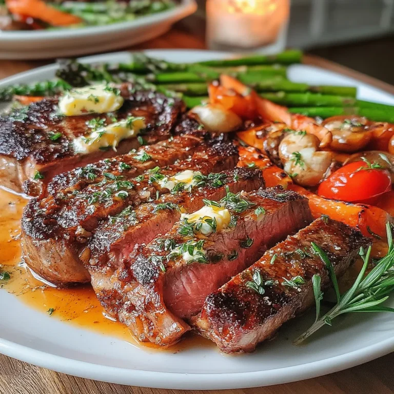 Herb Butter Seared Steak with Seasonal Veggies is a delightful and nutritious choice for dinner that promises to impress. This dish combines the rich, juicy flavors of perfectly cooked steak with vibrant, fresh vegetables, creating a meal that is as visually appealing as it is delicious.