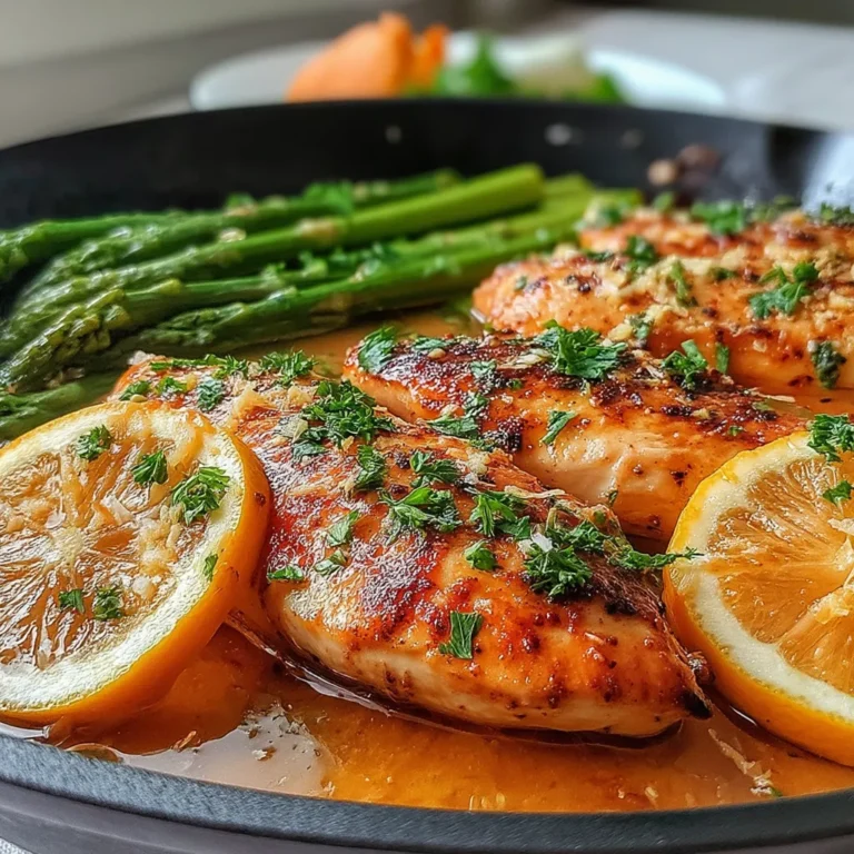 Zesty Skillet Lemon Herb Chicken with Asparagus is a delightful dish that brings a burst of freshness to your dinner table. The bright flavors of lemon and a medley of herbs elevate the juicy chicken, making it a perfect choice for those seeking a quick yet satisfying meal. This recipe is not only delicious but also visually appealing, with vibrant greens and golden chicken that make for an enticing presentation.
