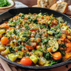 Skillet Herb Butter Veggie & Chickpea Joy